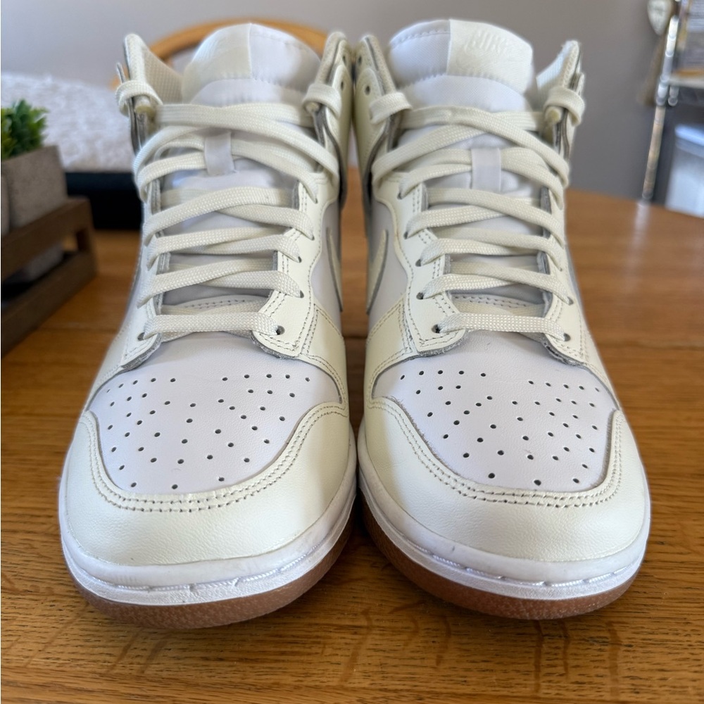 Nike Women's Cream High-Top Sneakers - Picture 2 of 5